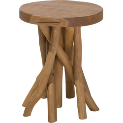 MERRITT - Bijzettafel - Lichte houtkleur - Teakhout