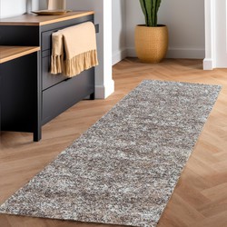 Hoogpolig Loper - Lorium Beige - Mocca - Crème - 80 X 300 CM