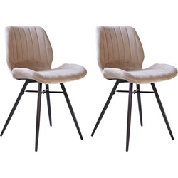 Set van 2 eetkamerstoelen Beau velvet