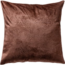 Dutch Decor ELAH - Kussenhoes 45x45 cm – subtiele structuur - in effen kleur - Cappuccino - bruin - Dutch Decor