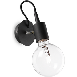 Ideal Lux - Edison - Wandlamp - Metaal - E27 - Zwart