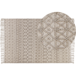 Beliani ALUCRA - Laagpolig-Beige-Wol