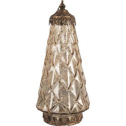 Clayre & Eef LED Lantaarn Groen Glas