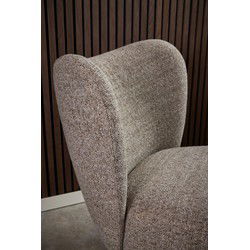 Fauteuil Lichtbruin Stof - Zithoogte 45cm - Ellie