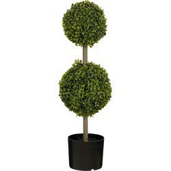 Mica Decorations Kunstplant Buxus - 22x22x72 cm - Polyethyleen - Groen