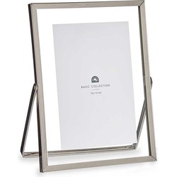 Giftdecor Fotolijstje voor 10 x 15 cm foto - zilver - metaal - Modern - frame 16 x 21 cm - Fotolijsten