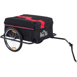 4goodz Fietsaanhanger met 20 inch wielen - Zwart/Rood