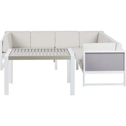 Beliani CASTELLA - Loungeset-Wit-Aluminium