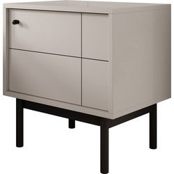 Meubella - Nachtkastje Jules - Beige - 54 cm