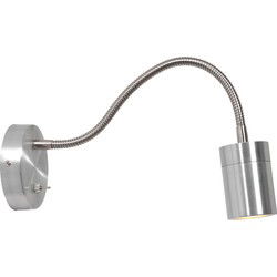 Mexlite - wandlamp - Upround - staal - metaal staal - bedlampje - GU10 - 3390ST