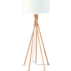 Vloerlamp Kilimanjaro - Wit/Bamboe - Ø60cm