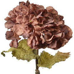 Clayre & Eef Kunstbloem Hortensia 55 cm Paars Kunststof