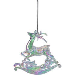 Clayre & Eef Kerstdecoratie Rendier Zilverkleurig Kunststof