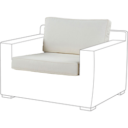 ARDEA - Tuinkussenhoezen set fauteuil - Wit - Polyester