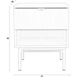 Housecraft Living Cayo Bijzettafel/Nachtkastje 41x40 cm Wit