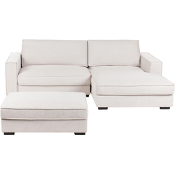 Beliani RENDERS - Hoekbank-Beige-Polyester