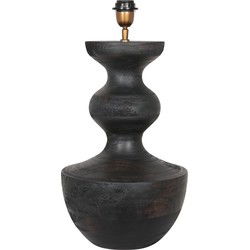 Anne Lighting - tafellamp - Lyons - zwart - hout - Ø 28cm - E27 - 3466ZW
