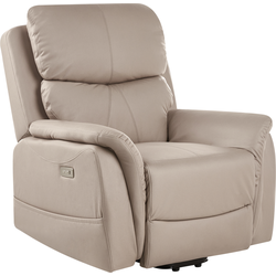 Beliani GLORIE - TV-fauteuil-Grijs-Veganistisch eco-leer