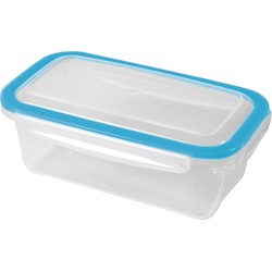 2x Voedsel plastic bewaarbakje 0,75 liter transparant - Vershoudbakjes