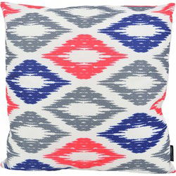 Sierkussen Diamond Roze/Blauw - Outdoor | 45 x 45 cm | Katoen/Polyester