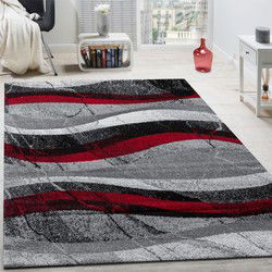 Laagpolig Modern Vloerkleed Modilia - Rood - 160x230 cm
