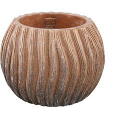 PTMD Bloempot Revil - 23x23x17 cm - Cement - Koper