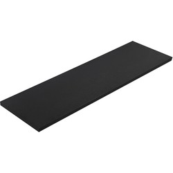 Badplaats Wastafelblad Angela 160 x 48 x 3,5 cm - Zwart Houtnerf - Wastafelblad voor Onderkast