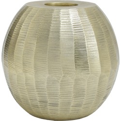 PTMD Kikie Gold aluminium candle holder sphere L
