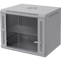 Netwerkkast 9 HE 19 inch grijs 600 x 500 x 450 mm volledig gemonteerd Draagvermogen 60 kg
