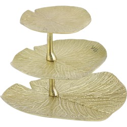 Light&living Etagere 3 laags 33x33x28 cm LEAF goud