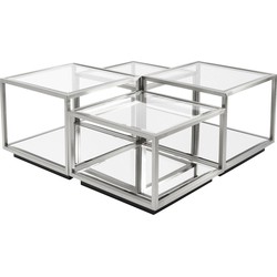 Kare Salontafel Luigi Silver (set van 4)