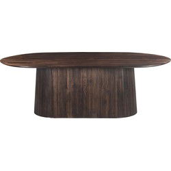 Livingfurn - Eetkamertafel Salvator Walnut 300cm - Mangohout