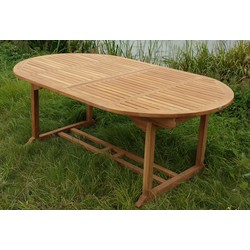 Livingfurn - Table Oval Extension - Uitschuifbaar - 180-240 cm - Teakhout