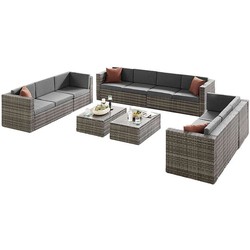 Feel Furniture - Loungeset - Verona XXL - Grijs - 10 personen