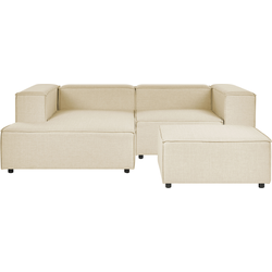 Beliani APRICA - Modulaire Sofa-Beige-Linnen