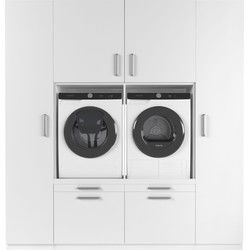 Wasophoogte Wasmachine Kast Copenhagen – Pure Wit