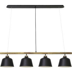 Light & Living - hanglamp - Banu - zwart - metaal - grote eettafellamp - E27 - 2923912