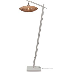 Vloerlamp Tanami - Bamboe Wit/Rotan - 63x40x150cm