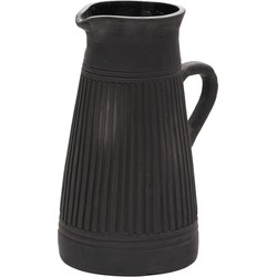Kave Home - Menre vaas van terracotta met zwarte afwerking 34 cm