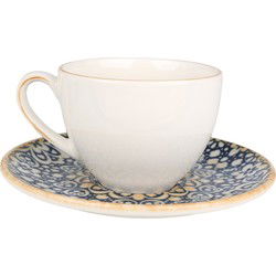 Bonna Thee kopjes & schotel - Alhambra - Porselein set van 6