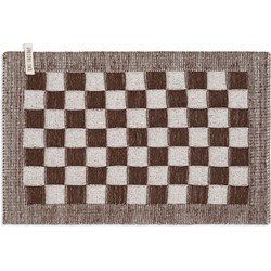 Knit Factory Placemat Block - Ecru/Chocolate - 50x30 cm