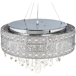 Beliani BARBEIRA - Hanglamp-Zilver-Kristal