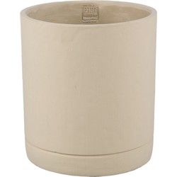 PTMD Bloempot Vik - 24x24x27 cm - Cement - Taupe