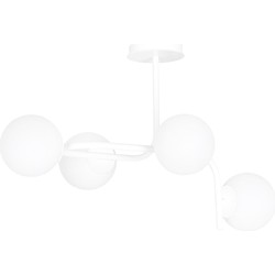 scandinavische plafondlamp Caputo Wit 4-lichts