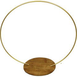 Cirkel op voet l28,5b17h29,5 cm goud
