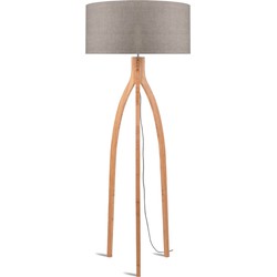 Vloerlamp Annapurna - Taupe/Bamboe- Ø60cm