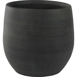 Steege Plantenpot - moderne look - zwart - 31 x 28 cm - Plantenpotten