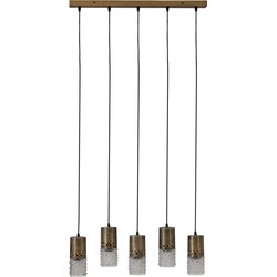 BePureHome Sprinkle Hanglamp 5 - Glas - Antique Brass - 140x71x10