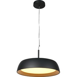 Steinhauer hanglamp Mykty - zwart - metaal - 45 cm - ingebouwde LED-module - 3689ZW