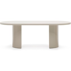 Kave Home - Nealy tafel in gelakt MDF in ecru afwerking 200 x 100 cm